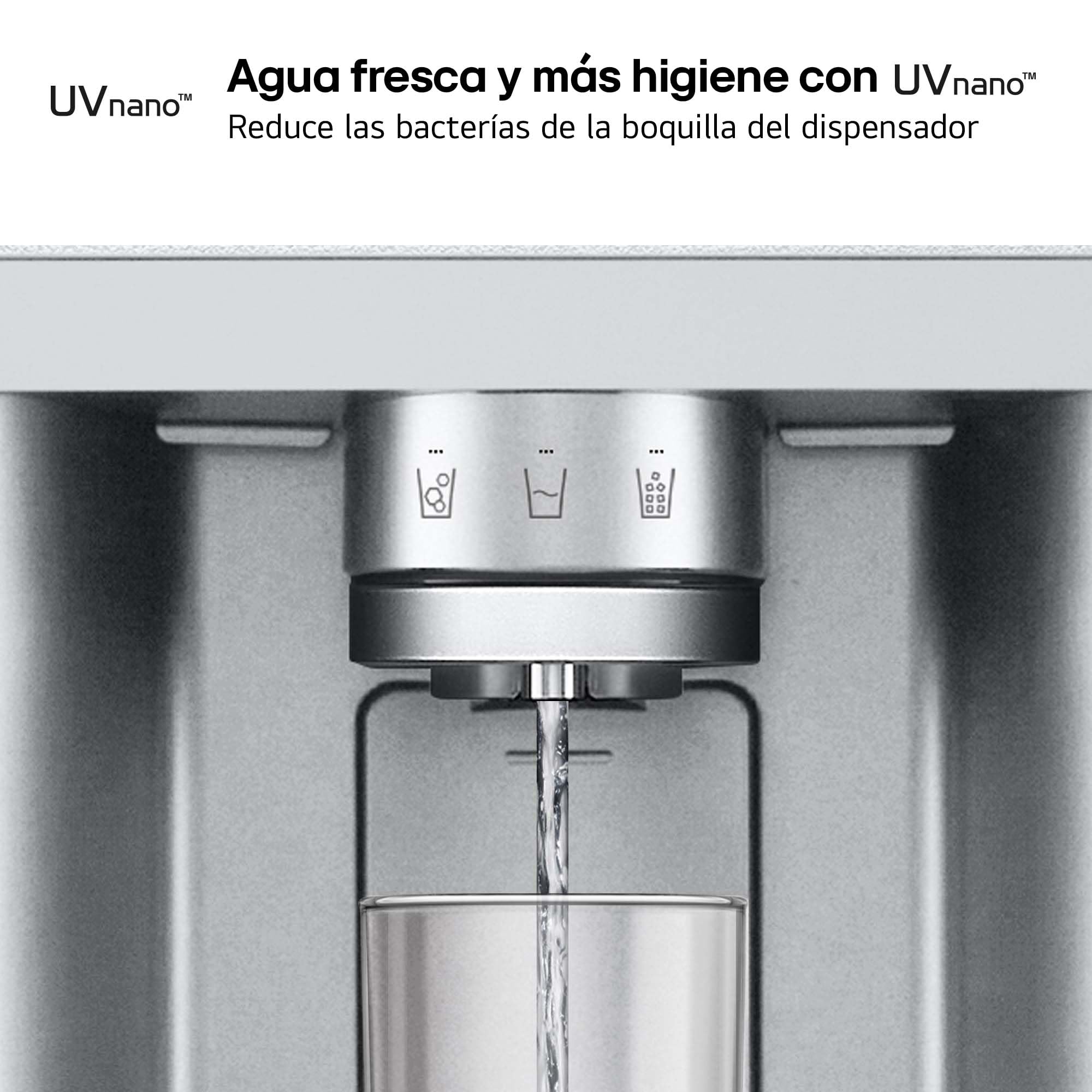 LG GMG861MBAE - Frigorífico American Combi InstaView, Clasificación E, 508 L, Door Cooling, Linear Cooling, UVNano, 1,80 m, Acero texturizado antihuellas
