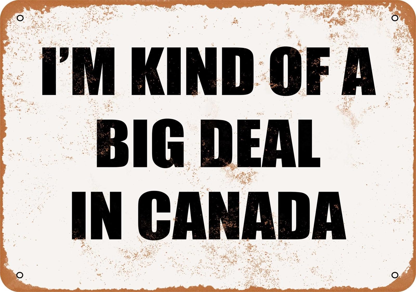 Miaomansenstore Metal Sign - I'm Kind Of A Big Deal In Canada - Vintage Look Home Decor