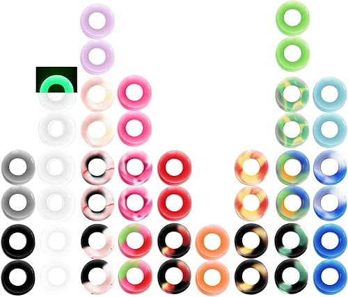 WBRWP 48322422201612 piezas de túneles y tapones de oreja Calibres de oreja de silicona durosuave huecos de doble acampanado expansor de oreja
