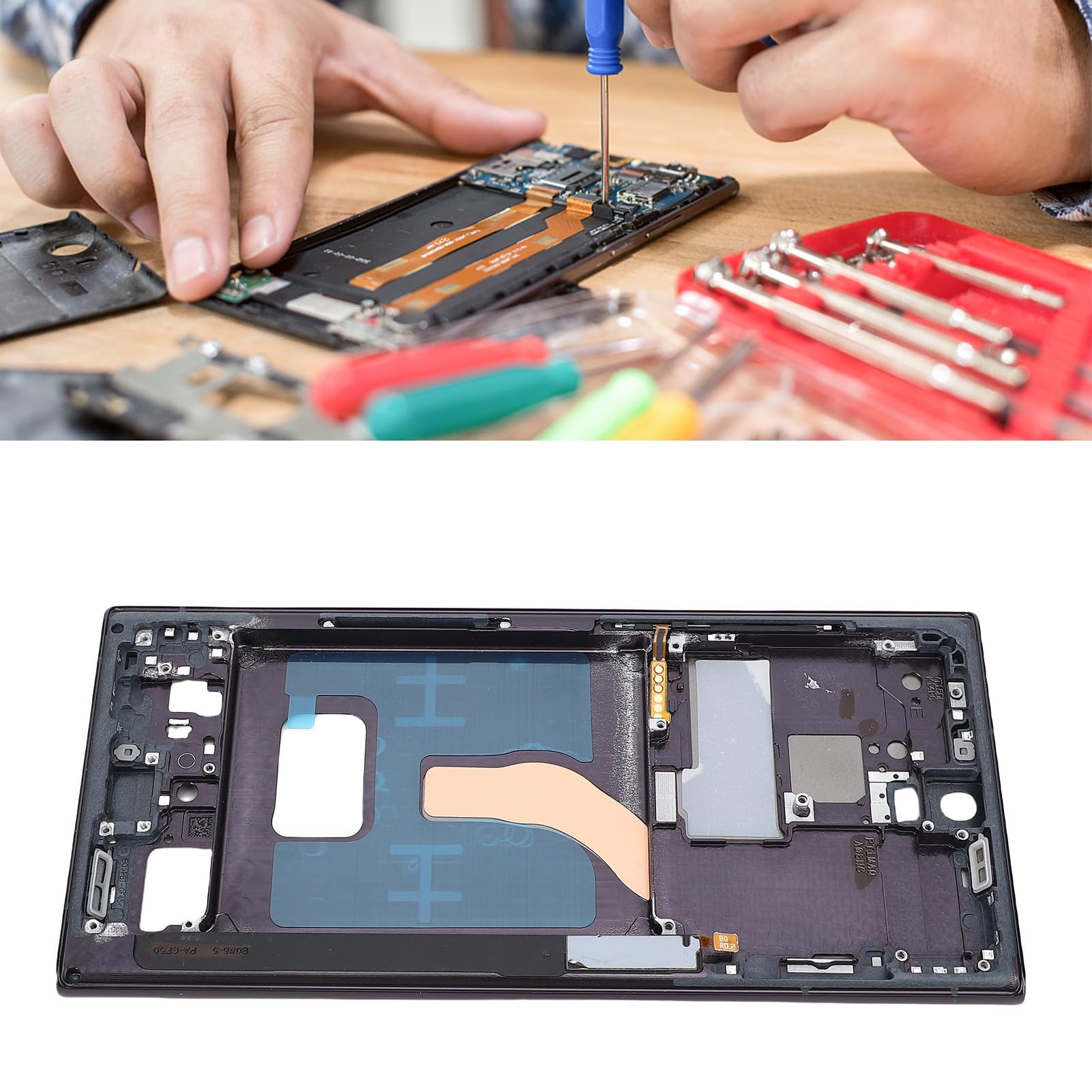 Sostituzione della cornice media, riparazione del telefono - Accesso alla cornice per la manutenzione del telefono (BLACK)