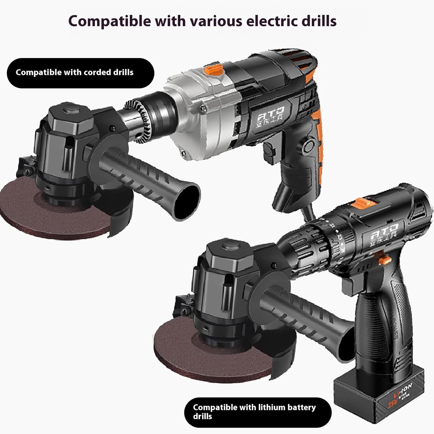 Handheld Electric Drill Angled Grinder Conversion Head Adapter Replacement for Household Woodworking Trimming Tool Professional Power Tool Conversion