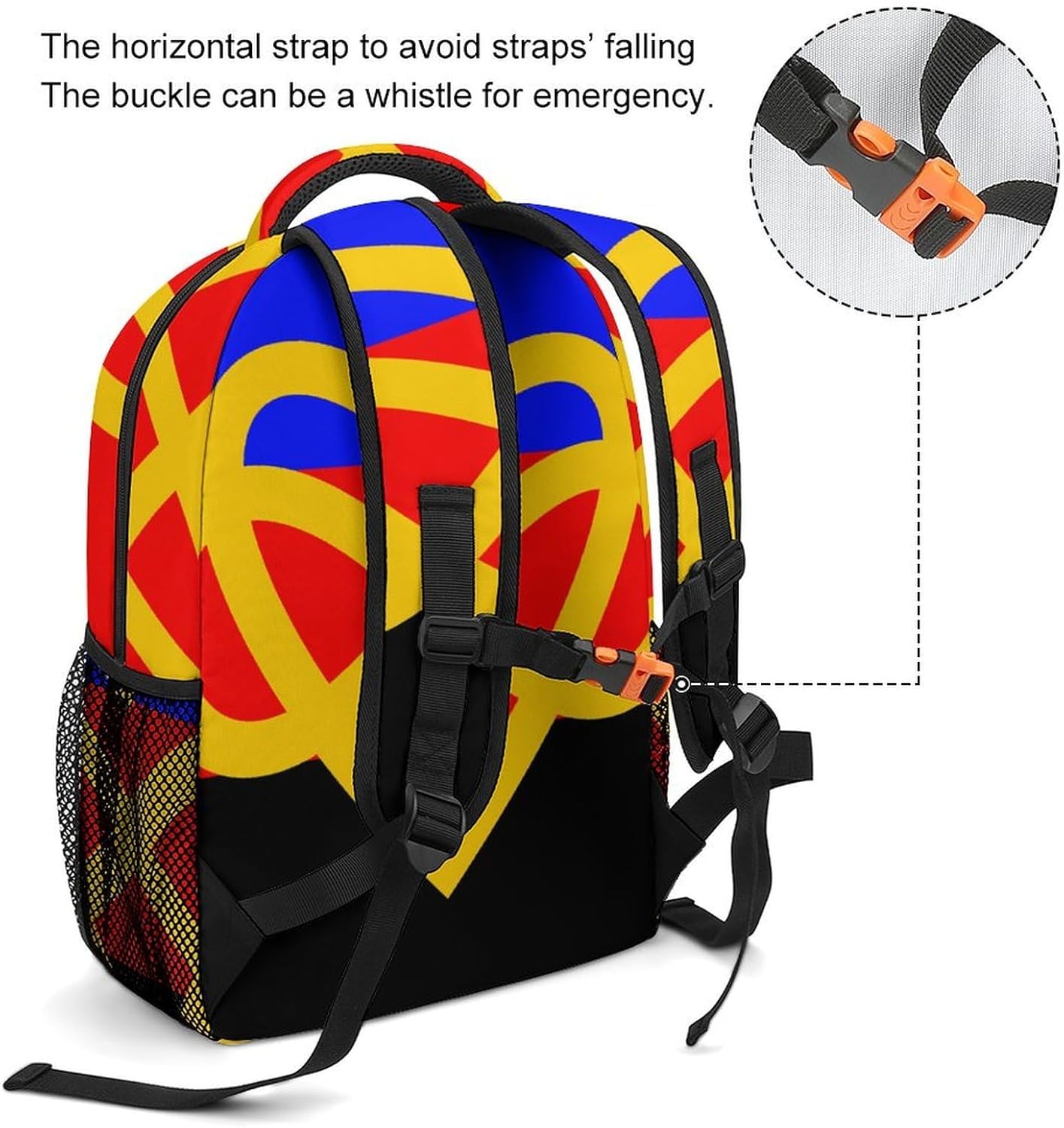 Polyamory Flag with Infinity Heart Unisex Backpack Casual Daypacks Lightweight Shoulders Bag for Camping Hiking Travel