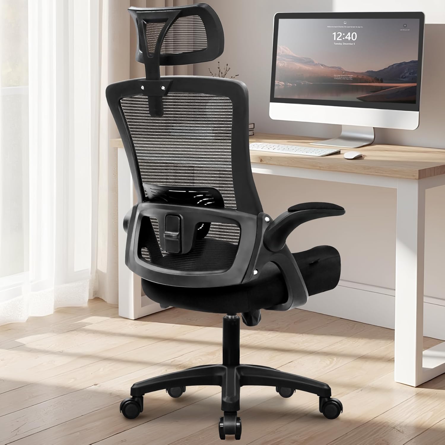 NEO Chair Ergonomic Adjustable Home Office Desk Chair High Back Computer Gaming Mesh Chair with Comfy Task Adjustable