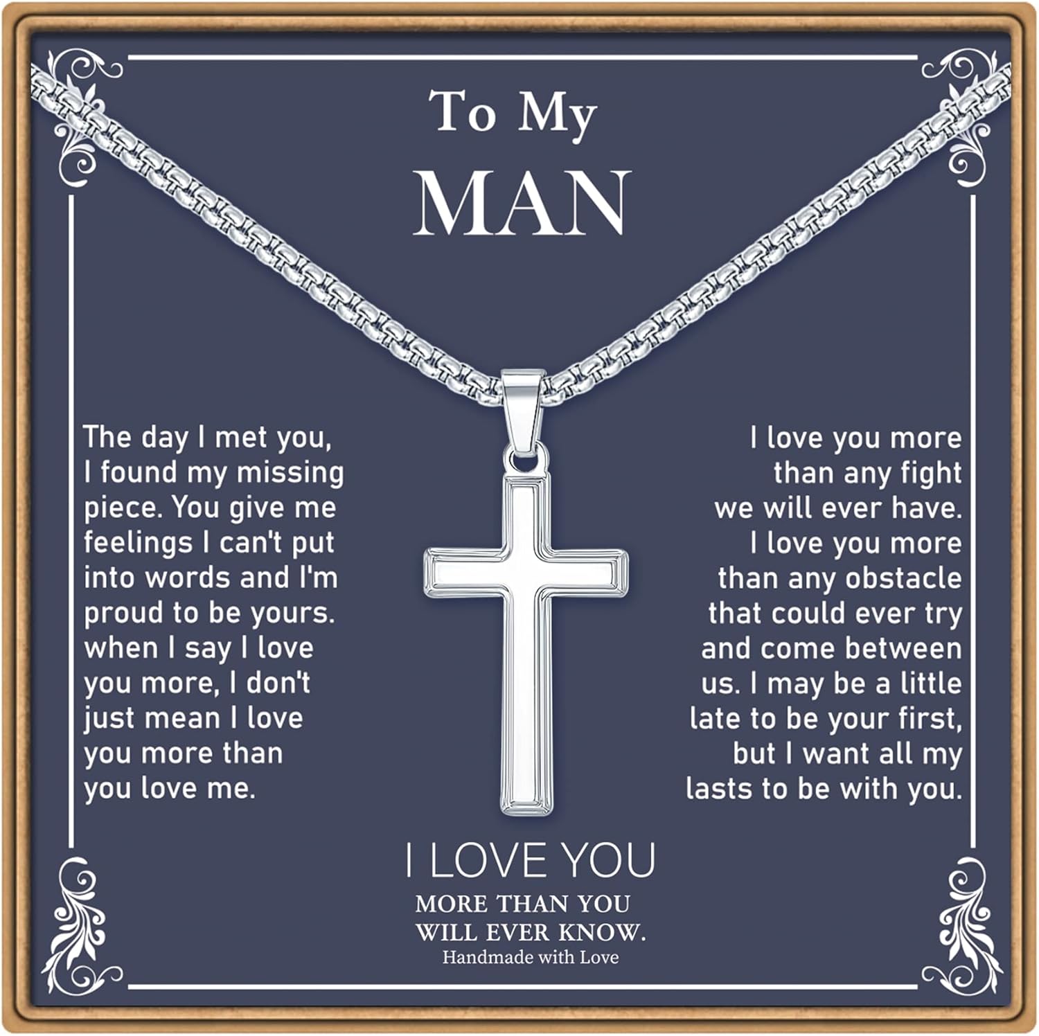 Gifts for Men – Cross Necklace Gifts for Men,...