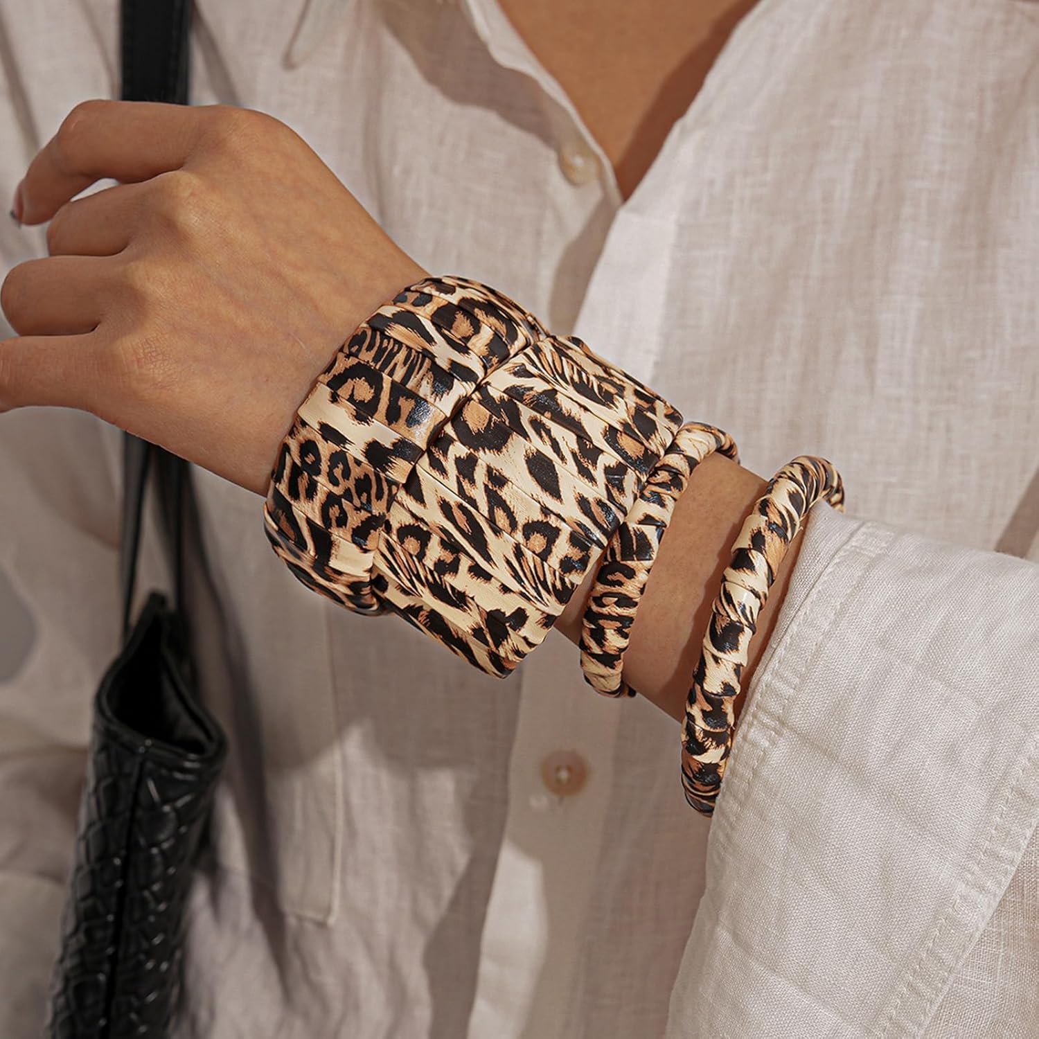 72ore Leopard Print Bracelet for Women Stylish Leopard Bangle Cuff Bracelets Fashion Jewelry Gift Accessories - Image 4