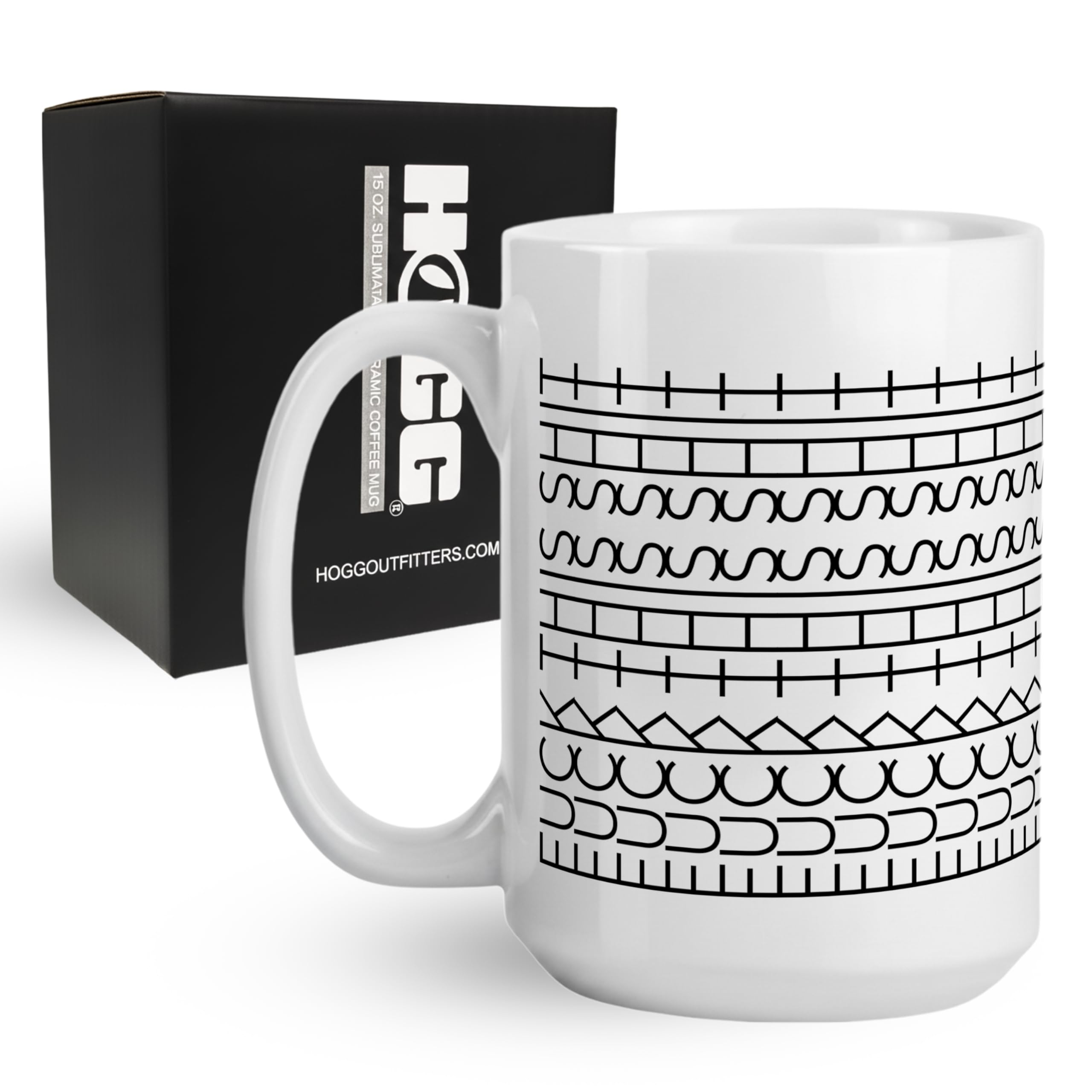 Hogg Fuck This Shit Mug 15 oz Coffee Cups Ceramic Hidden Message Coffee Mug Funny White Elephant Gifts