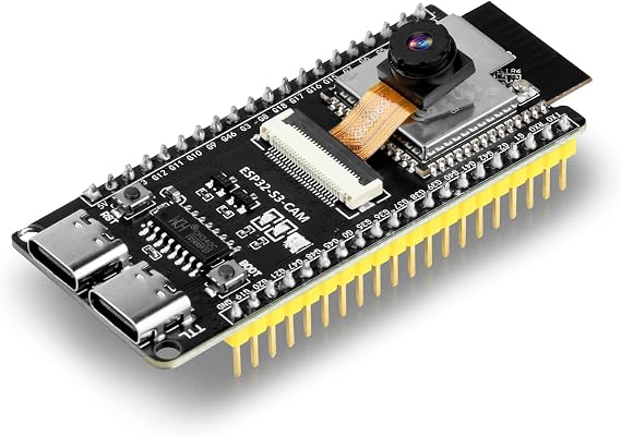ESP32-S3-CAM Development Board with OV3660 Camera, 16MB Flash 8MB PSRAM ESP32-S3-WROOM N16R8 Module with Dual USB-C WiFi BT MCU Microcontroller for IoT, MicroPython,DIY Projects and AI Project