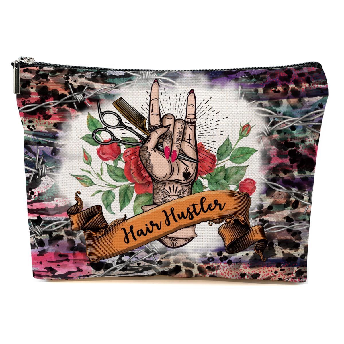 Novelty Hair Stylist Gifts for Women Hairdresser Barber Makeup Bag Hairstylist Must Haves Hairstylist Essentials Floral Thank You Friendship Gifts