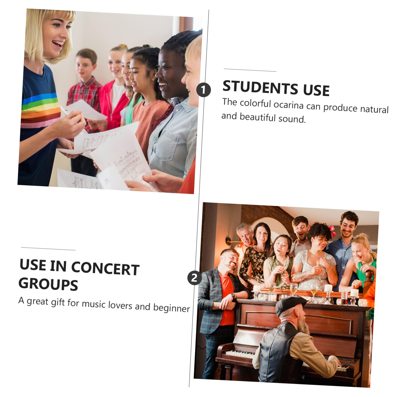 HANABASS 6Holes Starry Ceramic Ocarina Beginner Musical Instrument Beautiful Sound for Home Decor Crafted From Music Lovers