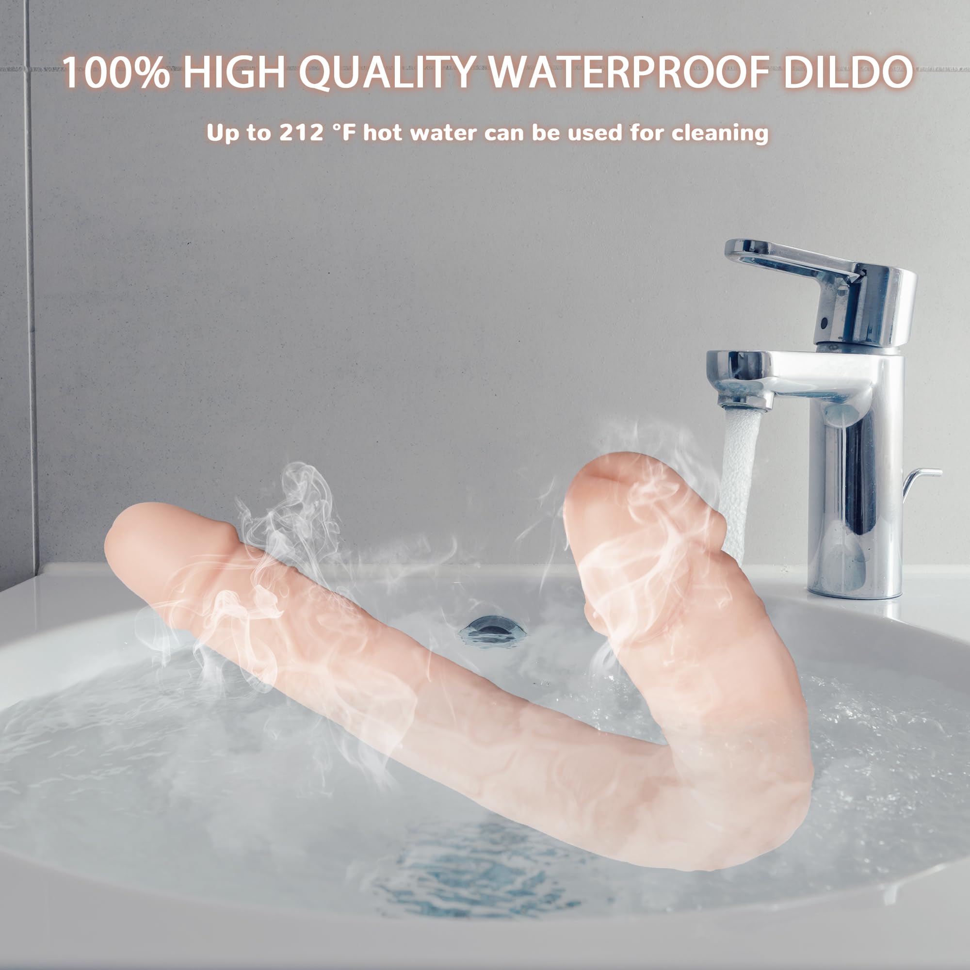 11.8 * 1.37 Inches Double Dildo Crystal Jelly Realistic Anal Long Dildo Penis Soft and Flexible with Veins and Glans Adult Sex Toys for Women/Men/Lesbian Purple: 18.1*1.7 Inch Light Brown
