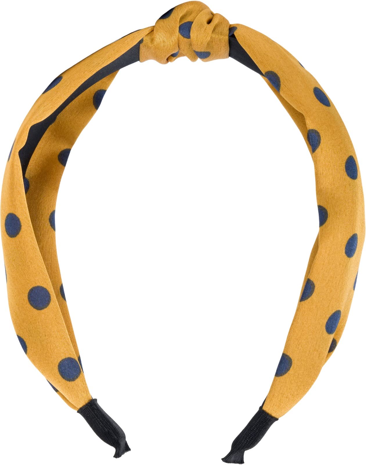 styleBREAKER retro-style hairband with polka dot pattern, hairband, headband, ladies, 04026015, Colour:Curry-Darkblue - Image 4