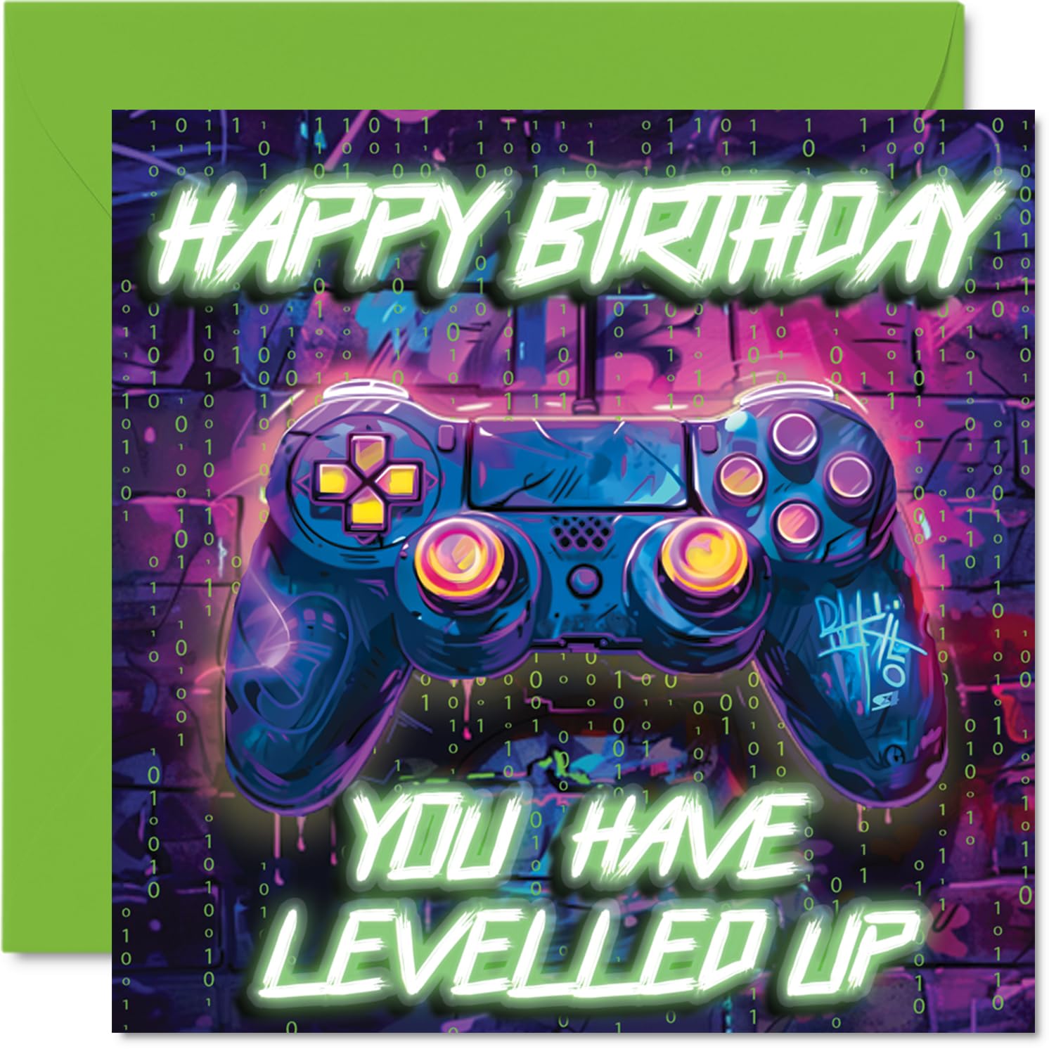 Amazon.com: Stuff4 Birthday Cards for Boys - Neon Video Gamer