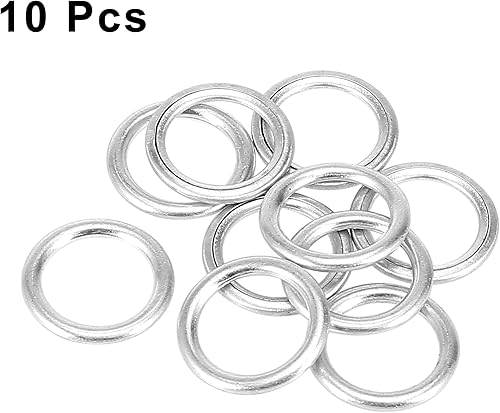 Miniatura 3 de X AUTOHAUX Junta de tapón de drenaje de aceite M14 N0138157 para Audi A6 A7 A8