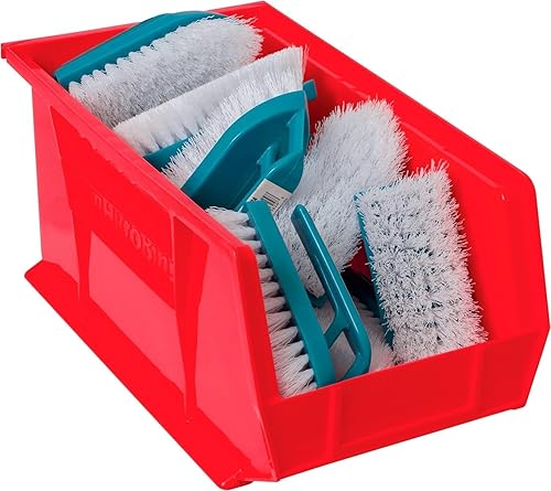 Miniatura 7 de Akro-Mils 30240 - Contenedores apilables de plástico, 15 pulgadas por 8 x 7 pulgadas, color morado, pack de 12 unidades.