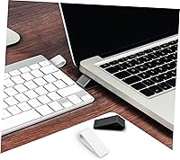 Vista 4 de Veemoon 4 soportes ajustables para computadora portátil, antideslizante, soporte elevador para escritorio, soporte universal ventilado