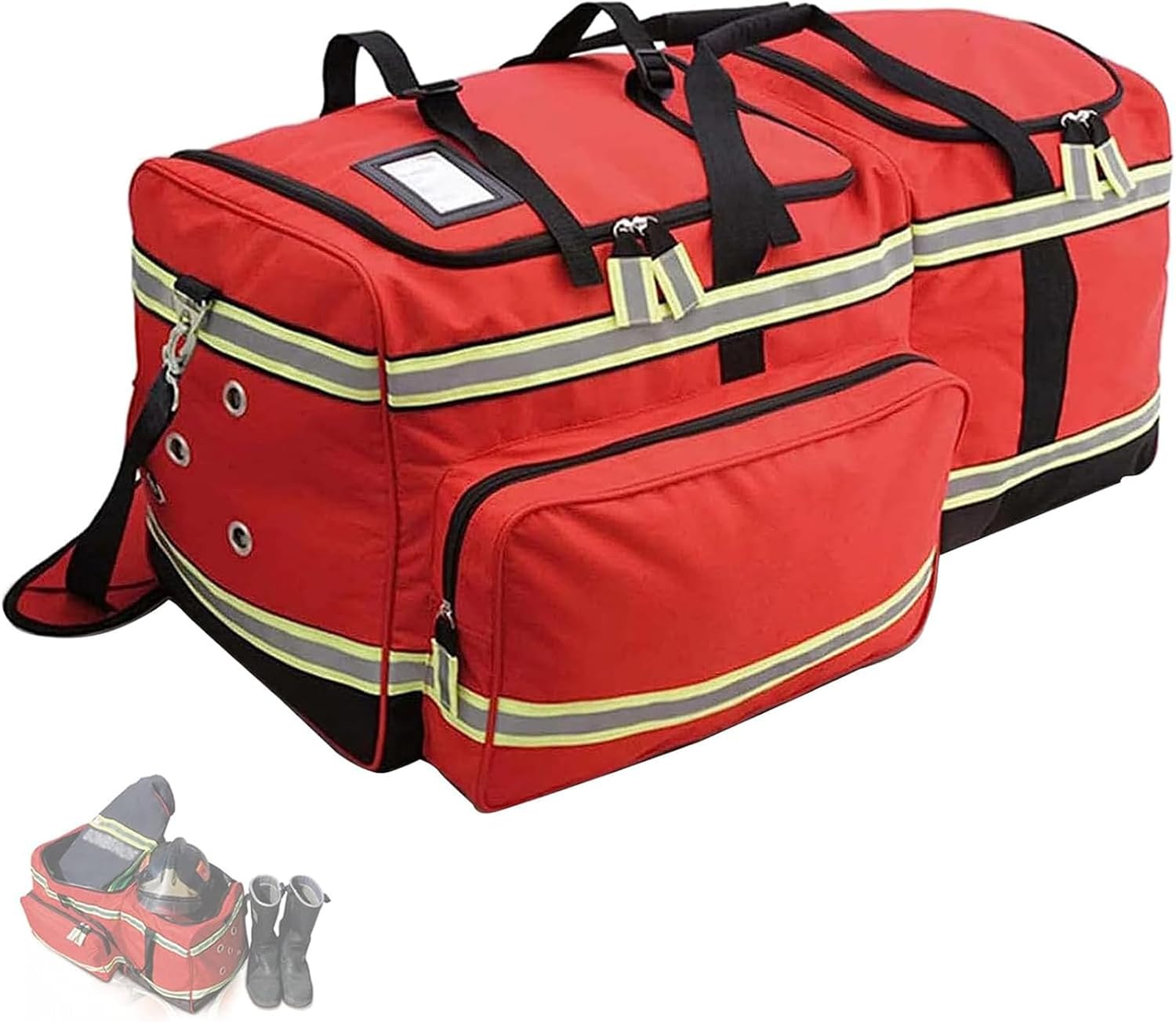 First Responder Bag Trauma with Reflectors, Large Capacity Aid Kit, Medical Emergency Kits Storage Jump Pack for EMT, Safety Officers Item