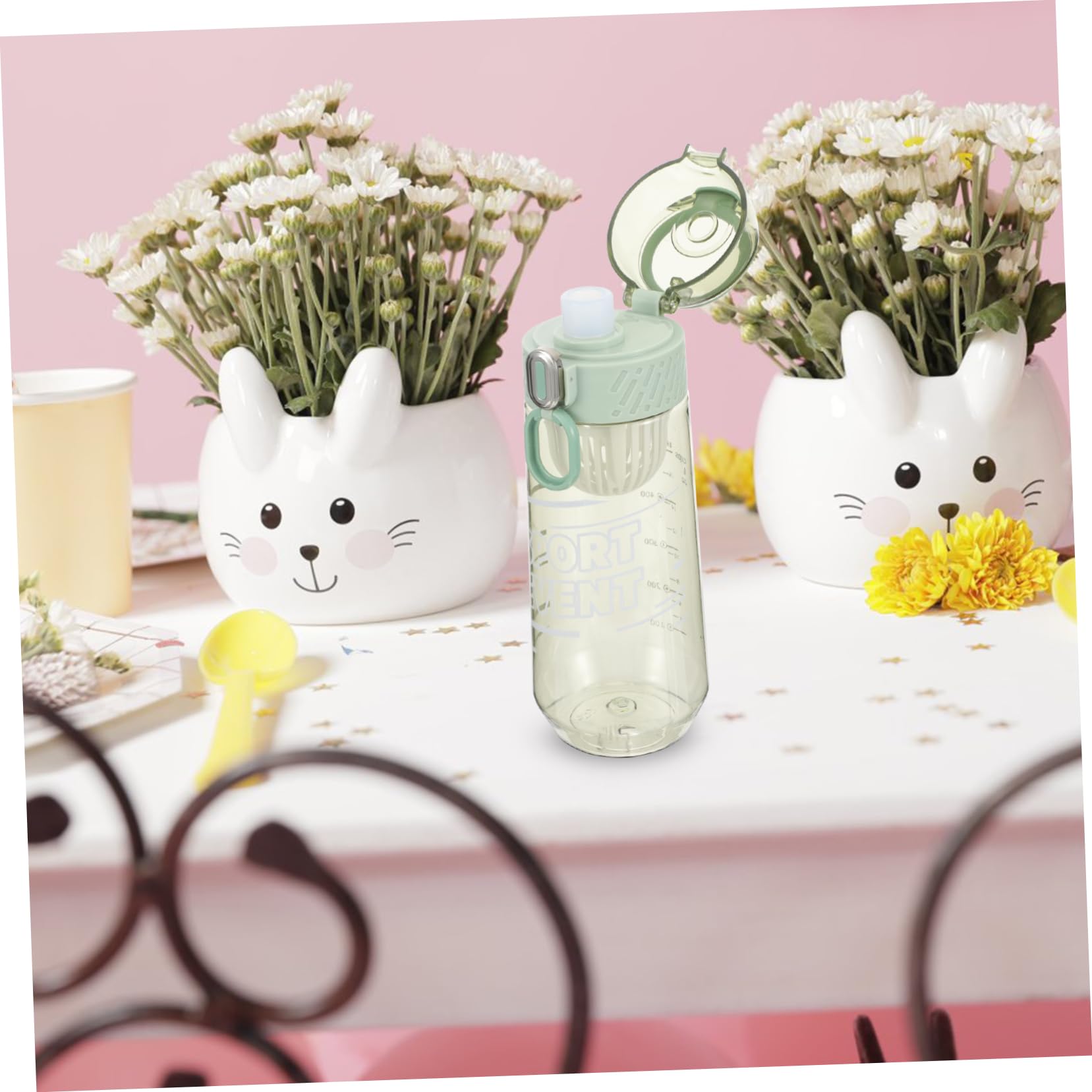 Toddmomy Sportpokal Faltbare Sportwasserflasche Träger Verschüttungsflasche Sportwasserflaschen für Frauen Wasserflaschen Klettern STK Light Green Wiederverwendbar