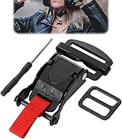 Vista 7 de Kit de hebilla de liberación rápida para casco, adaptador de correa de barbilla con trinquete de acero inoxidable para cascos de motocicleta, fácil
