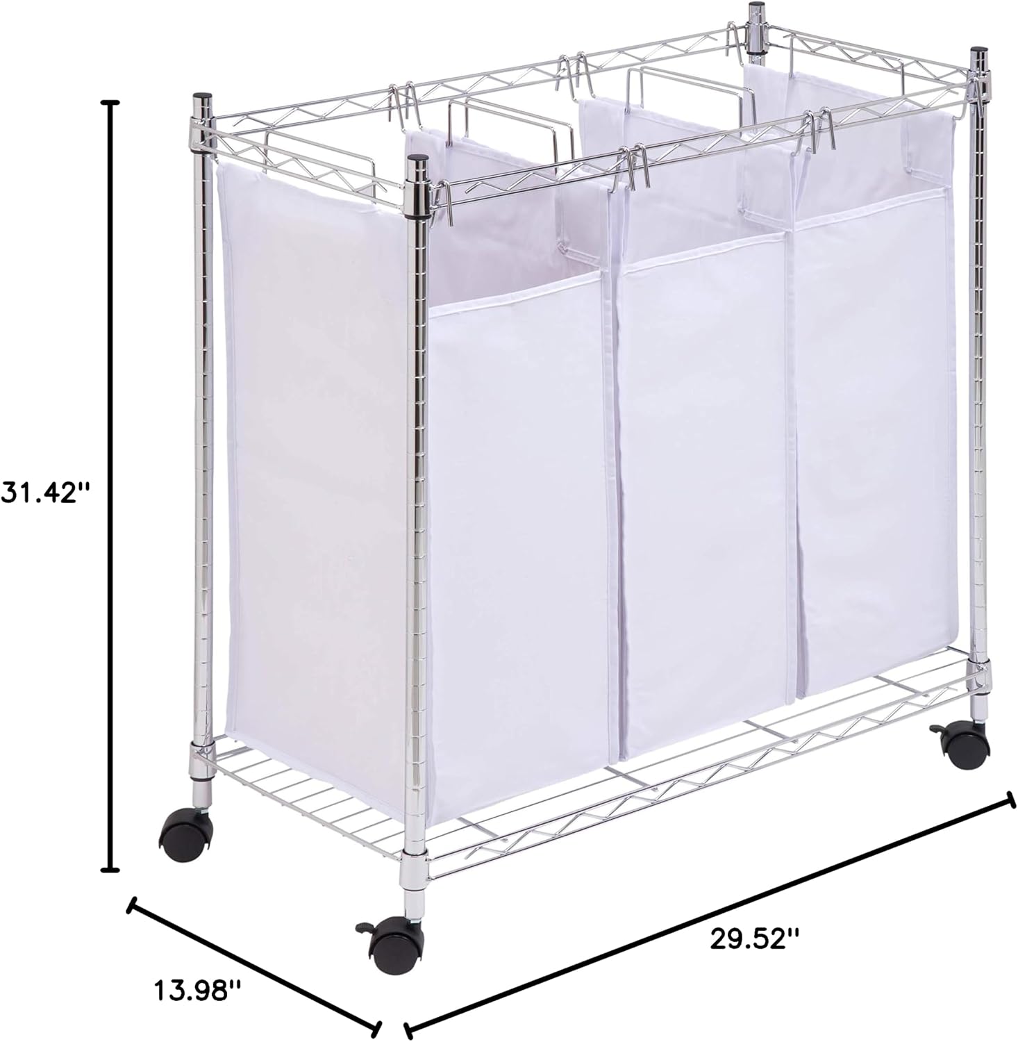 Honey-Can-Do Urban Triple Sorter SRT-01157 White