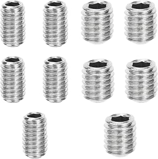 10pcs Refrigerator Freezer Door Handle Screws, Stainless Steel Premium Freezer Door Handle Parts with Hexagonal Wrench for Most Refrigerators W11366418 W10010140 AP6888139 & WPW10010140