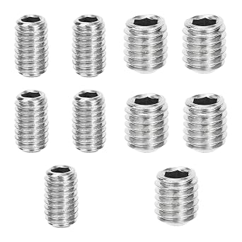 10pcs Refrigerator Freezer Door Handle Screws, Stainless Steel Premium Freezer Door Handle Parts with Hexagonal Wrench for Most Refrigerators W11366418 W10010140 AP6888139 & WPW10010140