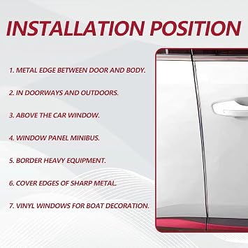 16FT (5M) Car Door Edge Protector, Universal U Shape Trim Molding Rubber Seal Protector with Fits Most Cars (Silver)