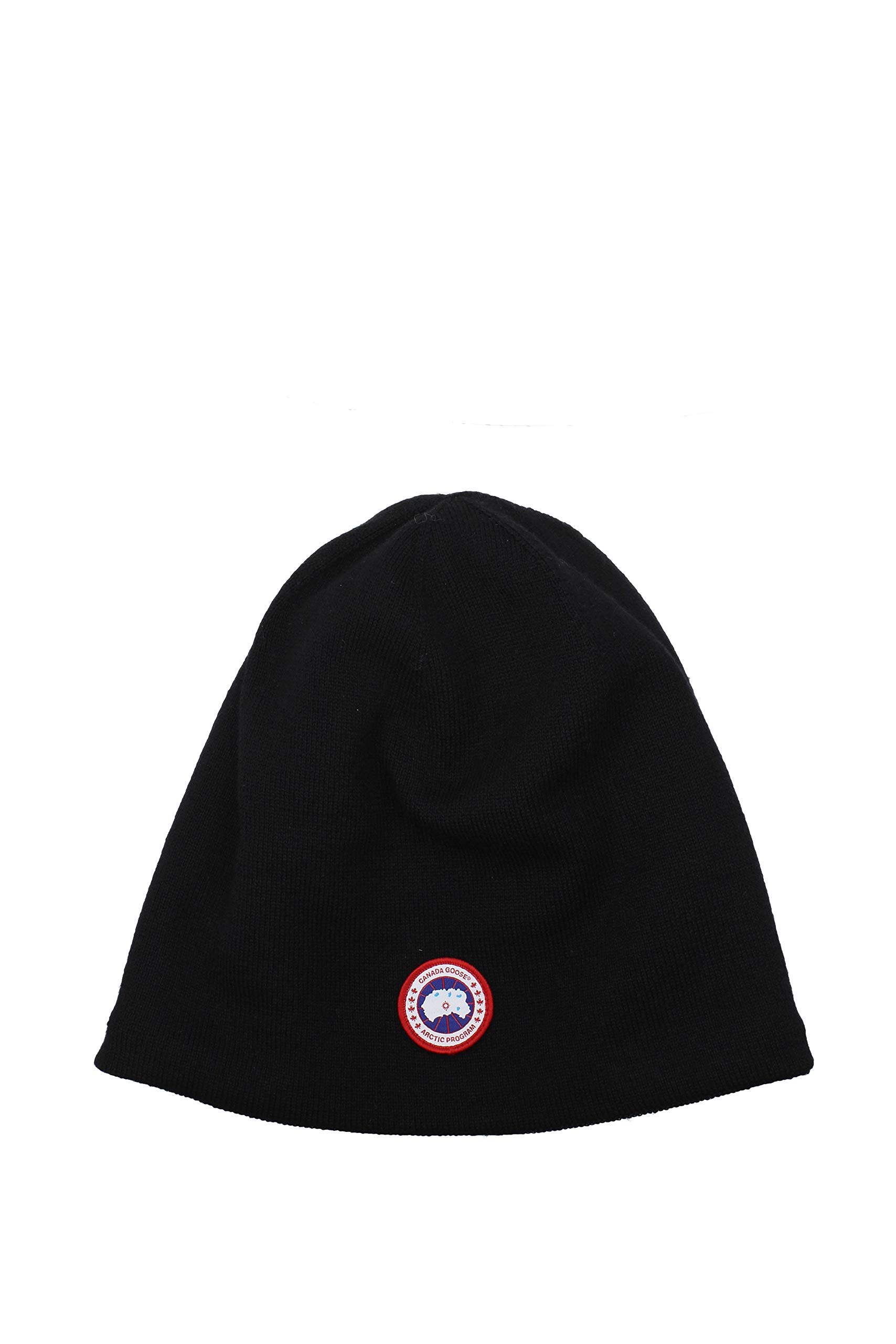Berretto Canada Goose modello Standard nero in jersey di lana