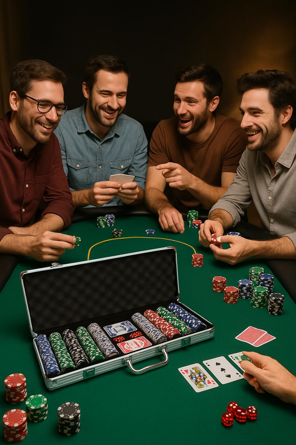 MGM GAMES - 140500 - Jeu de Société - Mallette Poker Aluminium Multicolore