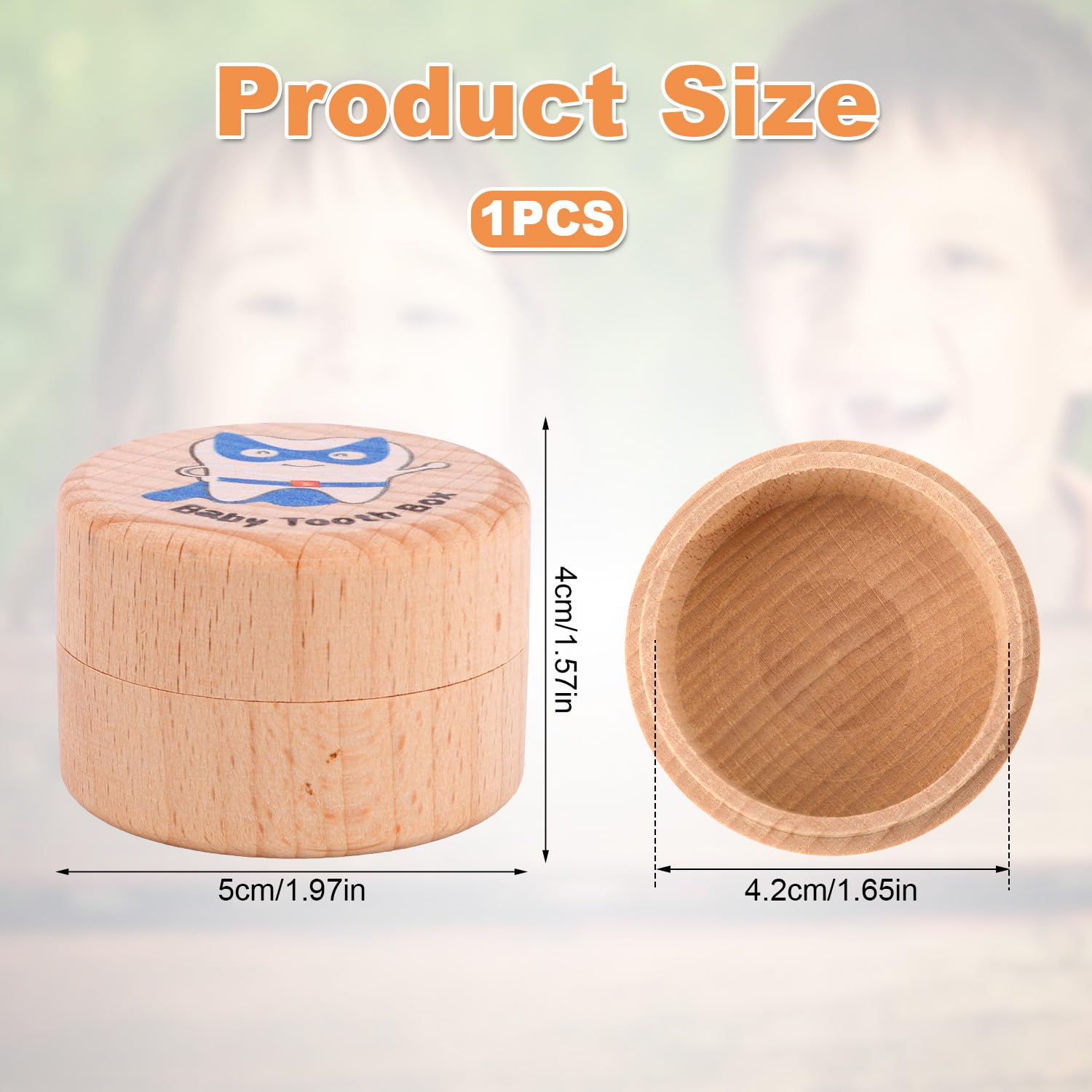 Tooth Fairy Box, Wooden Tooth Storage Box (Hero Styles) image 2