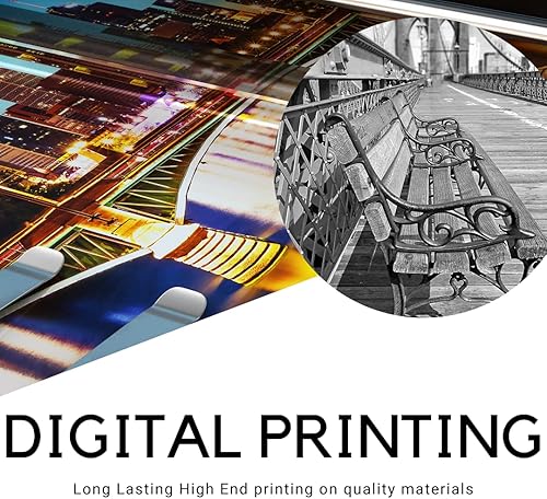 Miniatura 9 de Bench on Brooklyn Bridge BW - Imán de metal para nevera, recuerdo fotográfico de la ciudad de Nueva York, monumentos de Nueva York, regalo de