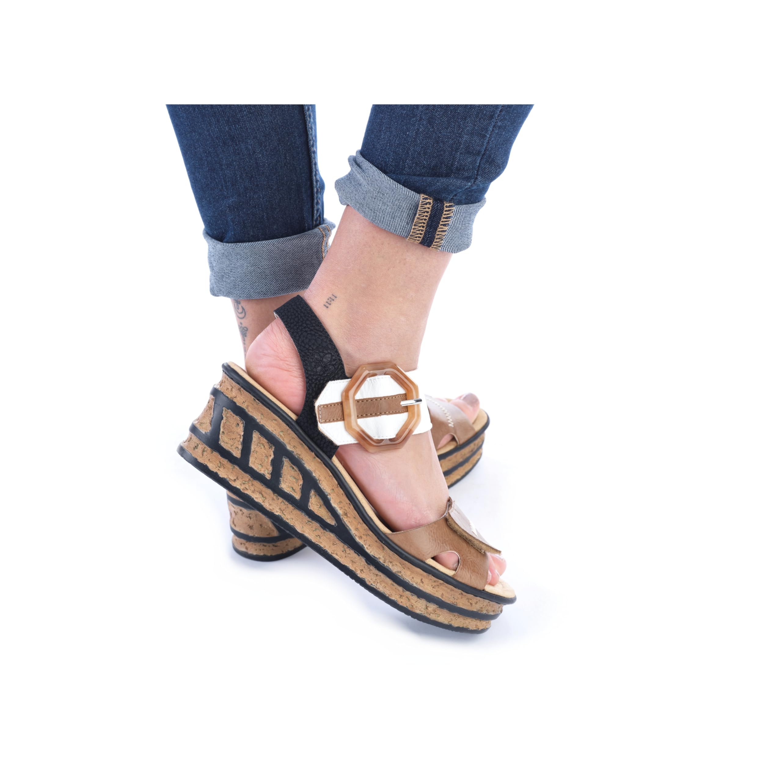 Rieker Cadeau Femme Wedge Heel Sandales | Charles Clinkard