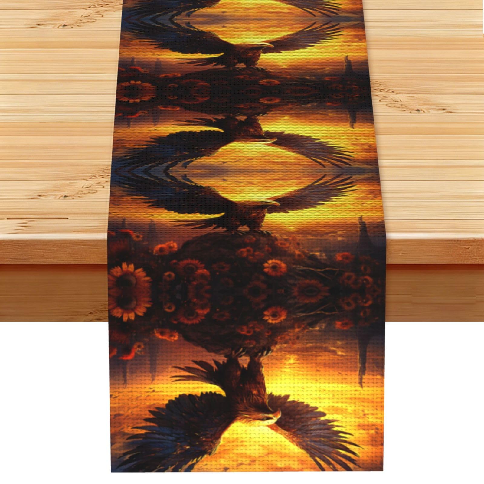 Bird Print Table Runner World Cup-Themed Dining Table Decor for Coffee Dining Table and More