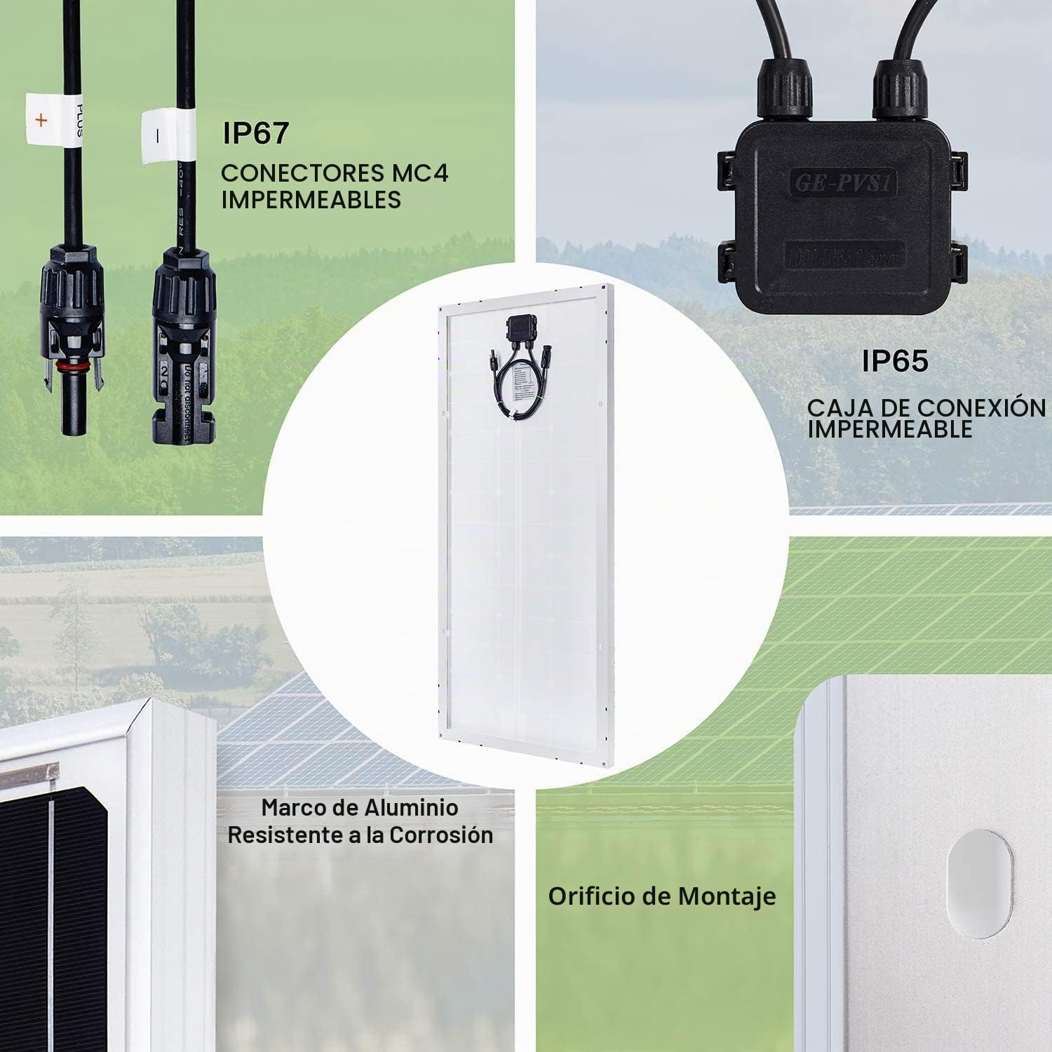 Topsolar Kit de panel solar monocristalino de 100 W, 12 voltios, sistema fuera de la red para hogares, caravanas, barcos + controlador de carga solar PWM LCD de 30 A 12 V/24 V + cables solares de 16