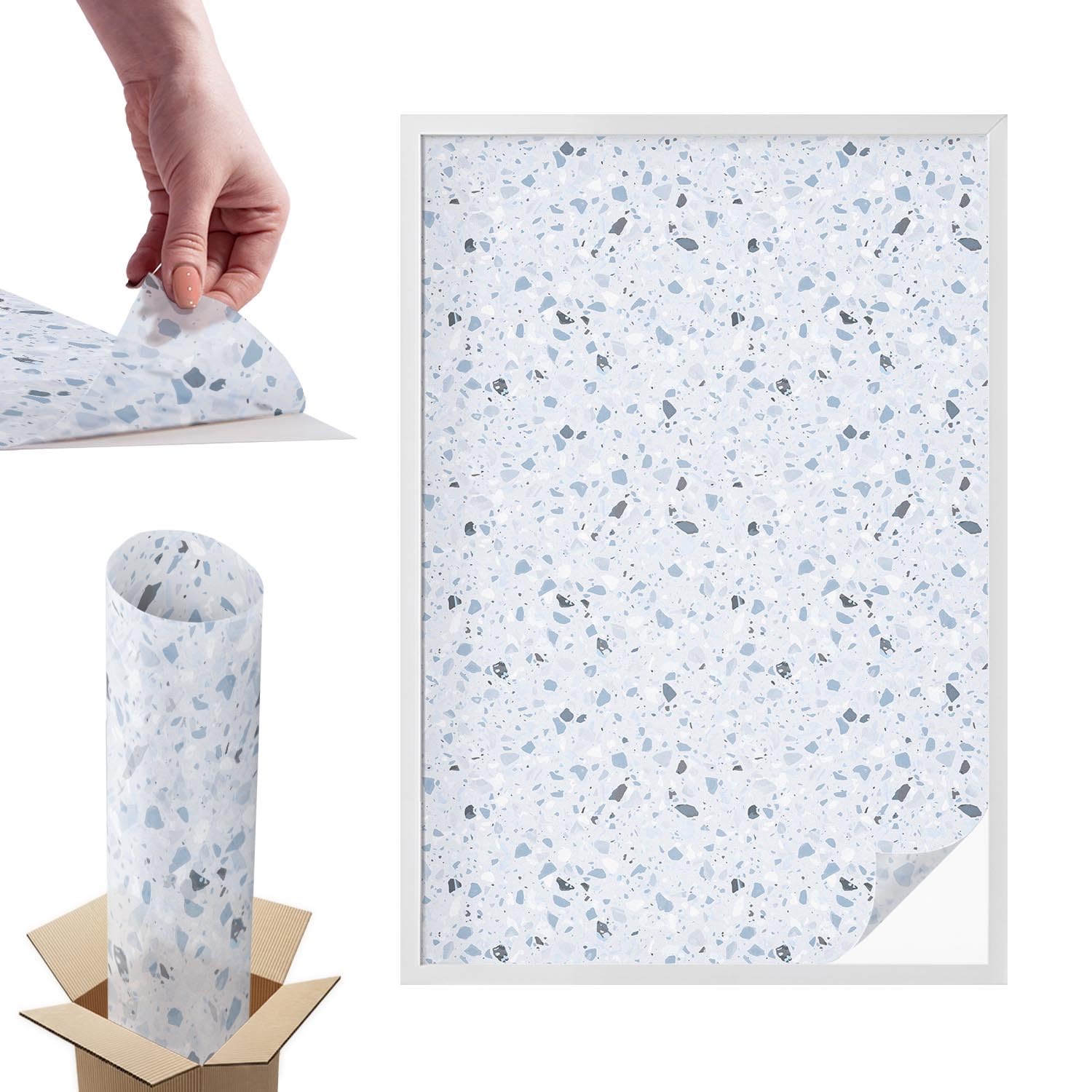 Film pour vitre design vitrail mosaïque moderne en PVC robuste
