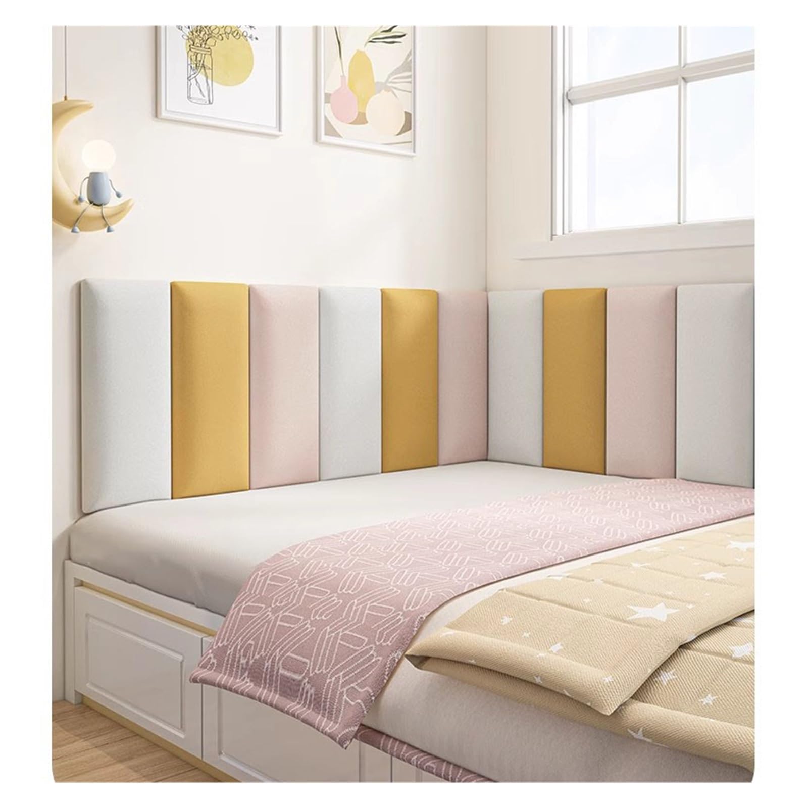 Protector Acolchado Para Pared - Anticolisiones, Autoadhesivo, Impermeable, Para Dormitorio Infantil O Sala De Juegos