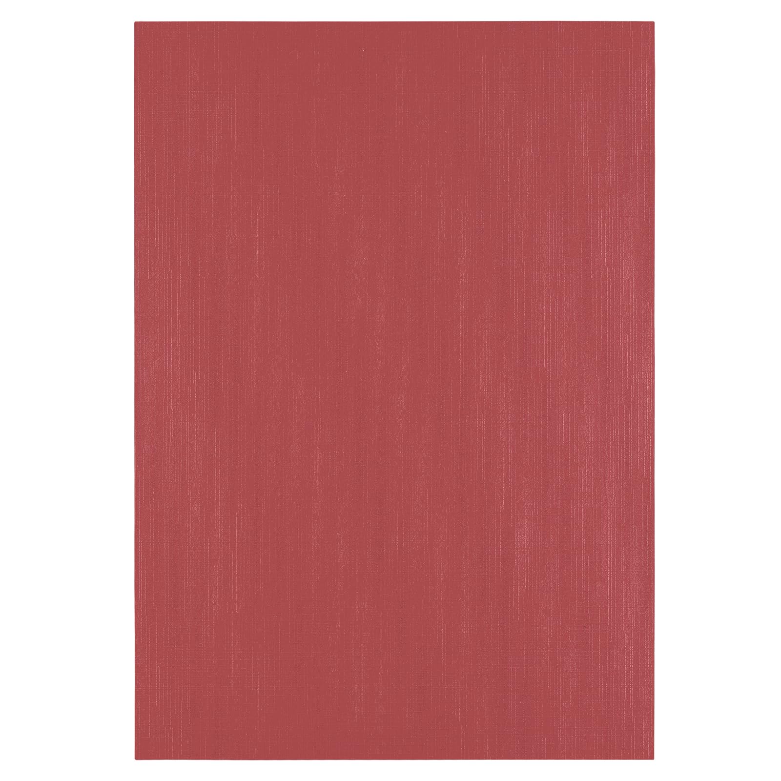Vaessen Creative Linen Cardstock A4-25 pcs - Cassis (Red) - 250 GSM Coloured Paper - Card Making Supplies for Scrapbooking and Crafting