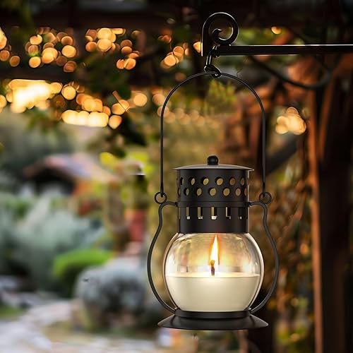 Miniatura 5 de Velas perfumadas para el hogar, paquete de 3 velas de aromaterapia de linterna retro para el hogar, juego de velas aromáticas de lavanda, velas en