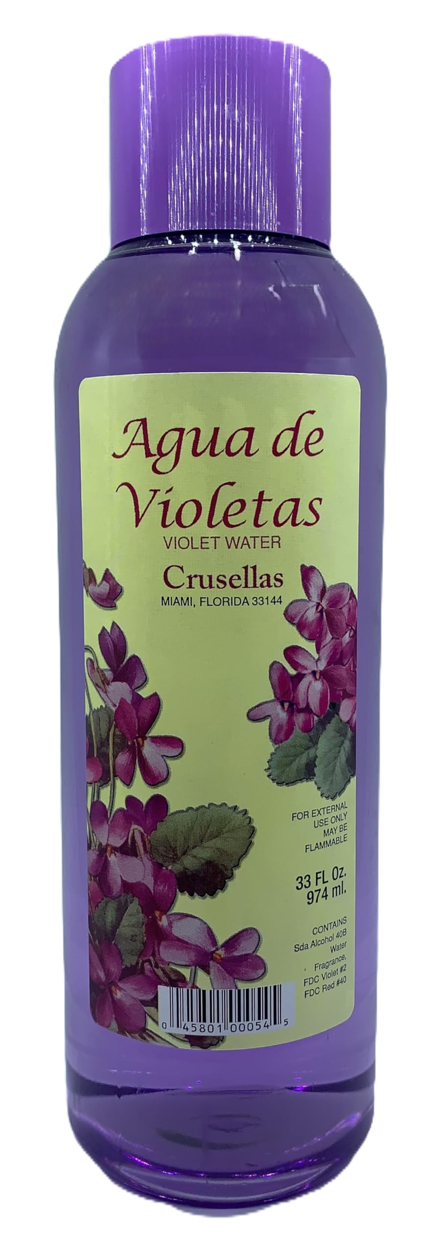 Agua de Violetas (Violet Water) Splash Cologne 33 Fl. Oz.