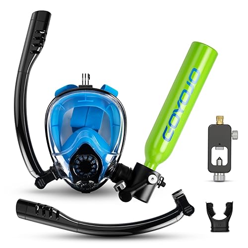 GOYOJO Mini Scuba Tank, Portable Diving Lung Air Tank with DOT Certified, Refillable Emergency Backup Pony Bottle for Snorkeling, Underwater Breathing, Training