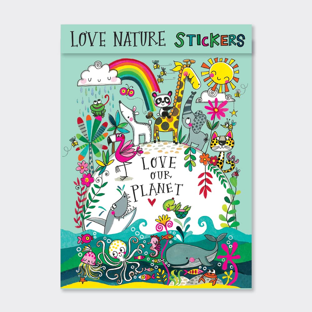 School Multicolour Fun Love Our Planet Children's Sticker Book – Colorful Shaped Animal Stickers (Stic21)