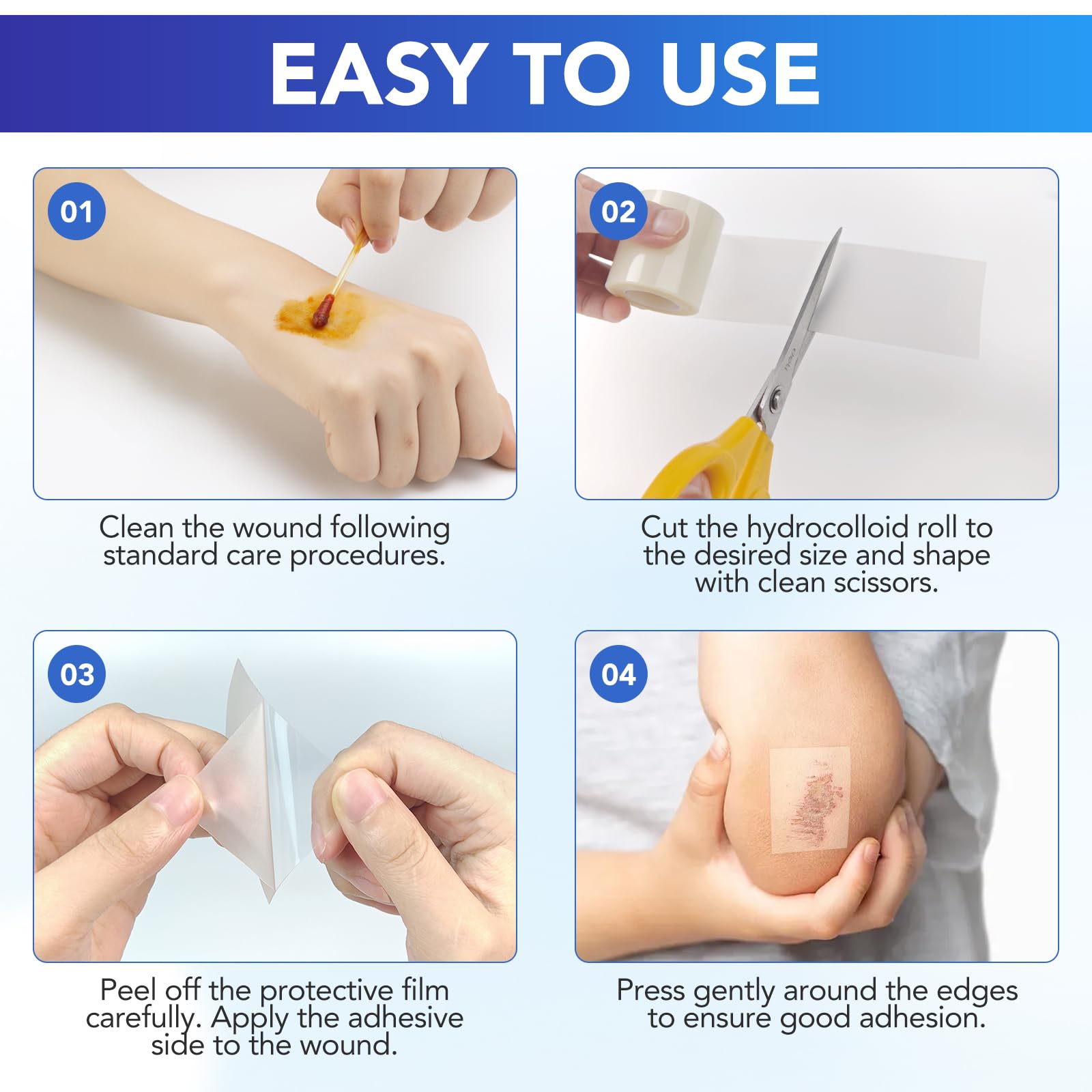 Rouleau de Pansement Hydrocolloïde 5cm x 1.5m - 3