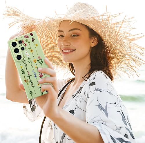 Vista 255 de ZTOFERA Funda protectora delgada para Samsung Galaxy S21 FE 5G, bonito diseño de flores para niñas y mujeres, funda protectora delgada para Galaxy