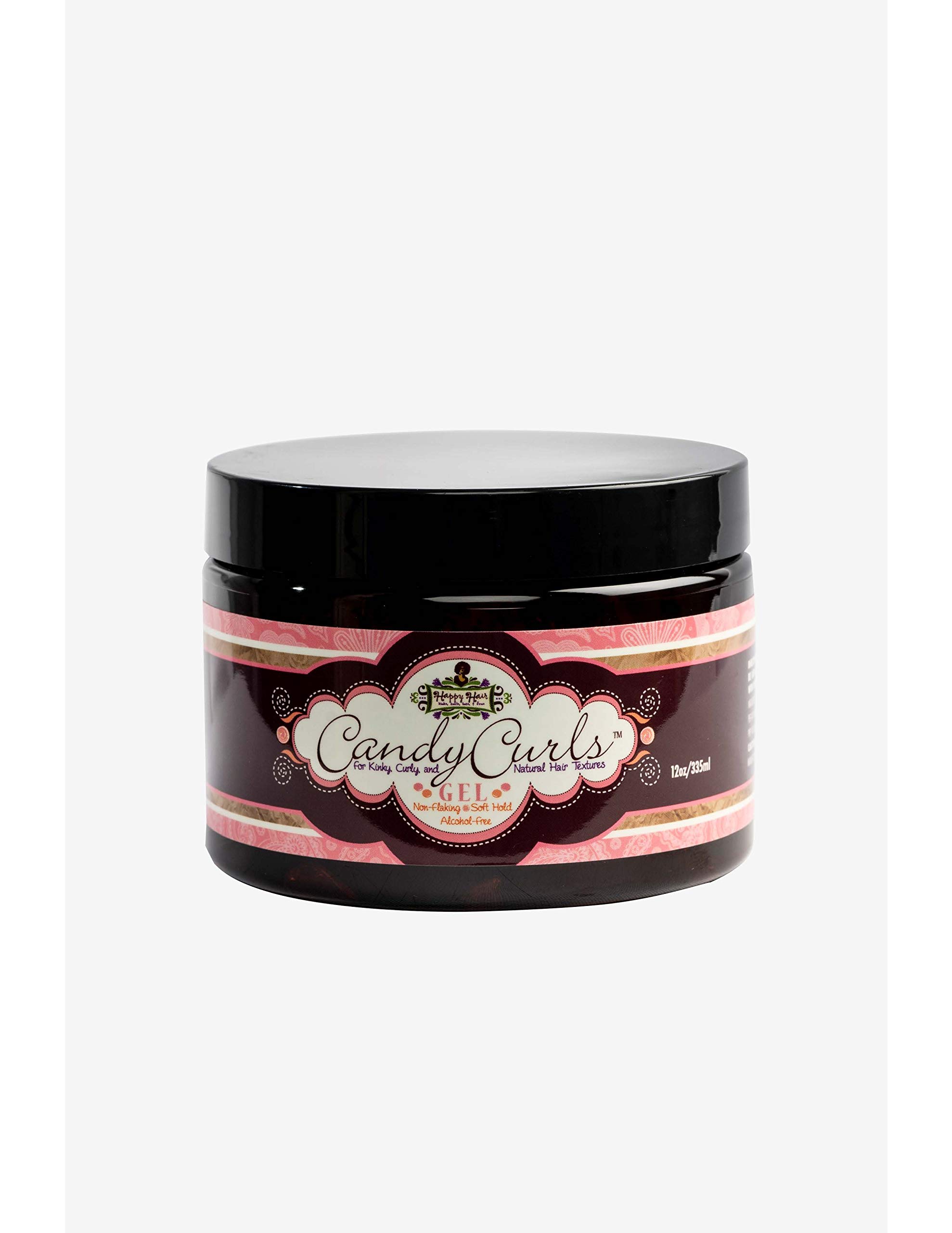 Candy Curls Gel for Kinky, Curly, Coily Natural Hair Textures. Alcohol free, 12oz