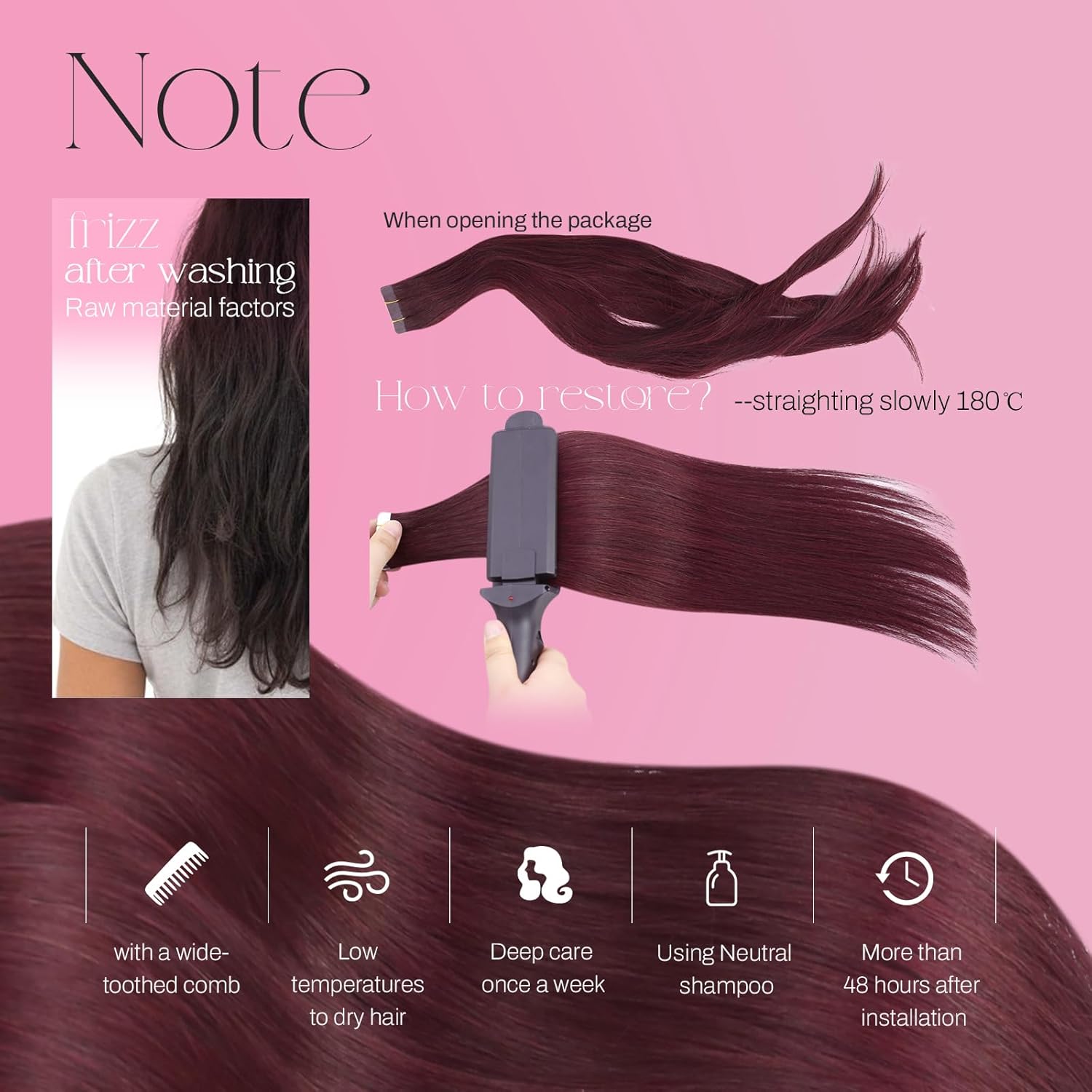 Tape Bundle Total 60 Pieces - Moresoo Hair Extensions Tape in Remy Human Hair 18inch Bundle #99J Burgundy Soft Straight Hair 50g20pcs+100g40pcs 2g/pieces Glam Seamless Tape