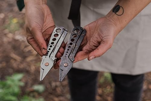 Miniatura 6 de Barebones Herramienta de tiras de cosecha de hierbas, acero pulido, herramienta de cosecha y tira de hierbas de acero inoxidable con detalles de