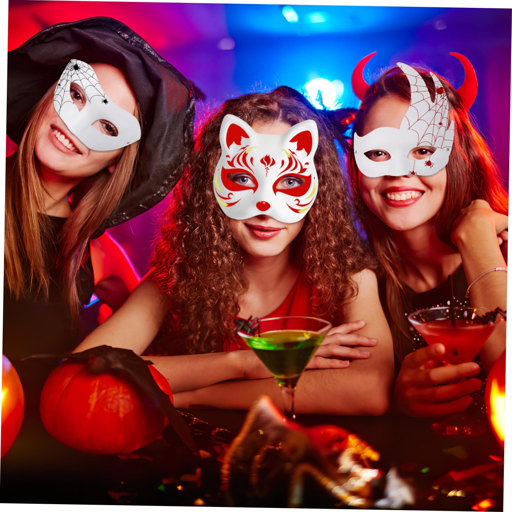 GRIRIW 12pcs Blank Paper Masks Decorative Masquerade Costume Masks for Parties Cosplay Halloween DIY Craft