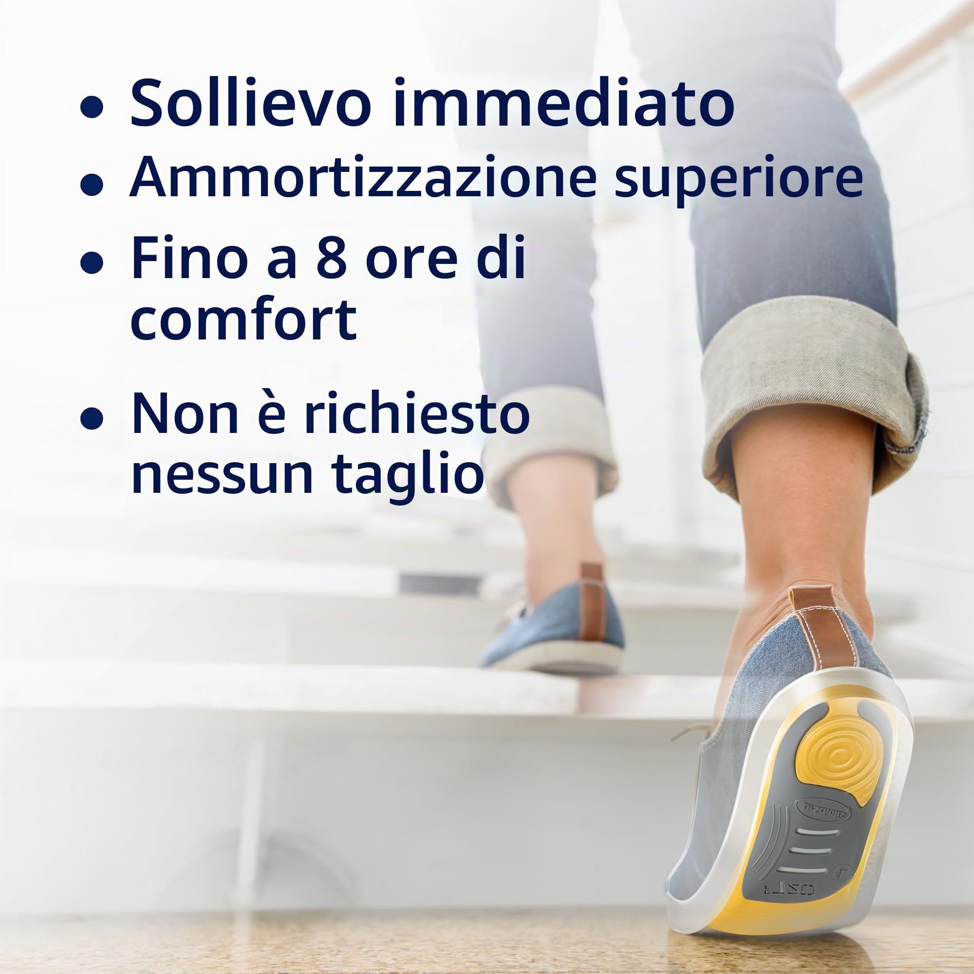 Dr. Scholl - Solette Custom Fit, lunghezza 3/4, sollievo dal dolore 5 in 1 per piedi, parte bassa della schiena, ginocchia e fascite plantare, supporto per arco plantare, unisex
