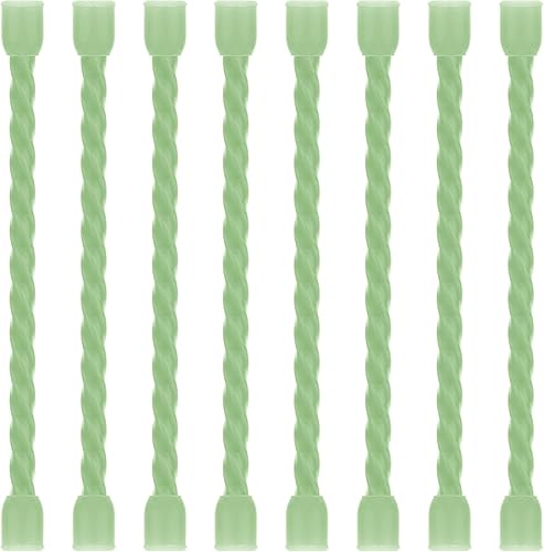 8 bridas de silicona reutilizables de 3 pulgadas con núcleo de acero trenzado de silicona para atar cables coloridos para agrupar y organizar,