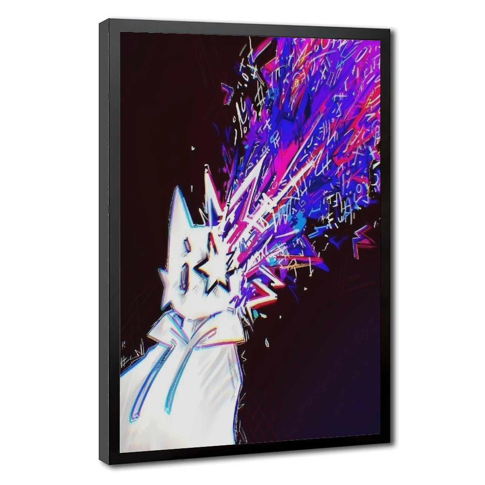 Bareronor Brain Explosion Abstract Cat Canvas Poster Bedroom Decor Landscape Office Room Decor Gift 12" L X 18" W