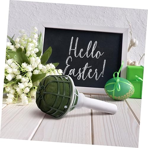 Miniatura 9 de 4 soportes para ramo de novia para flores reales, mango de boda, soporte floral para arreglo de ramo, tapa verde arcilla verde